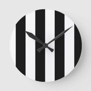 Black and white stripes round clock
