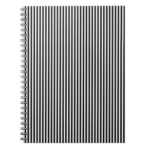 Black and White Stripes Spiral Notebook