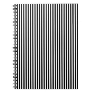 Black and White Stripes Spiral Notebook