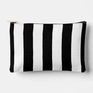 Black and White Stripes, Striped Pattern, Lines Accessory Pouch