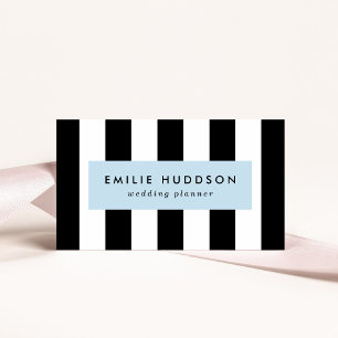 Black and White Stripes, Striped Pattern, Lines Business Card