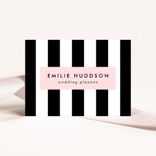 Black and White Stripes, Striped Pattern, Lines Business Card