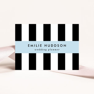 Black and White Stripes, Striped Pattern, Lines Business Card