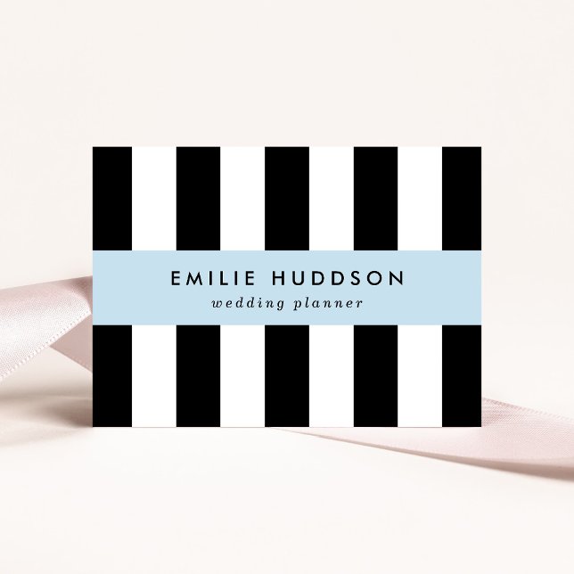 Black and White Stripes, Striped Pattern, Lines Business Card (Creator Uploaded)