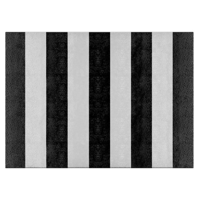 Black and White Stripes, Striped Pattern, Lines Cutting Board (Front)