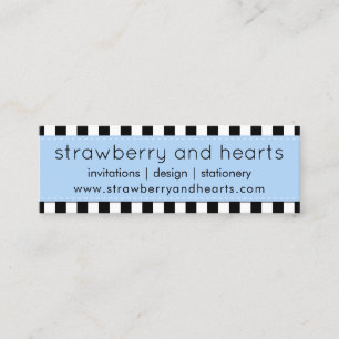 Black and White Stripes, Striped Pattern, Lines Mini Business Card
