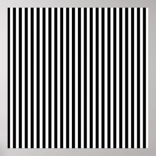 Black and White Stripes; Striped Poster