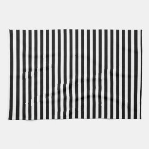 Black and White Stripes; Striped Tea Towel