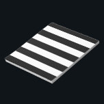 Black And White Stripes Stylish Notepad<br><div class="desc">Bold black and white graphic stripes decor in horizontal or in vertical fashion are a modern classic graphic design style that always make for a great custom gift for yourself or for someone special on your list, these are sure to make an impression on any festive occasions. Email us using...</div>