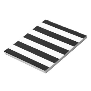 Black And White Stripes Stylish Notepad