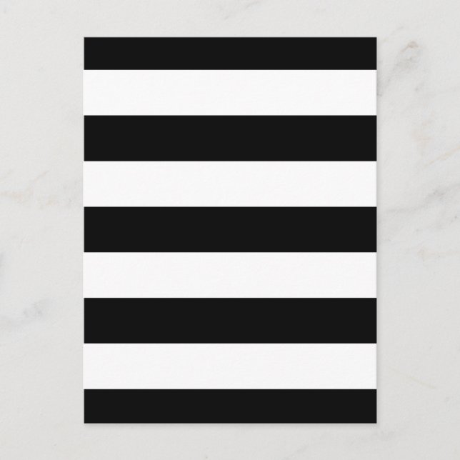 Black And White Stripes Stylish Postcard (Front)