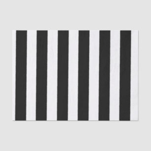 Black and White Stripes Tissue Paper