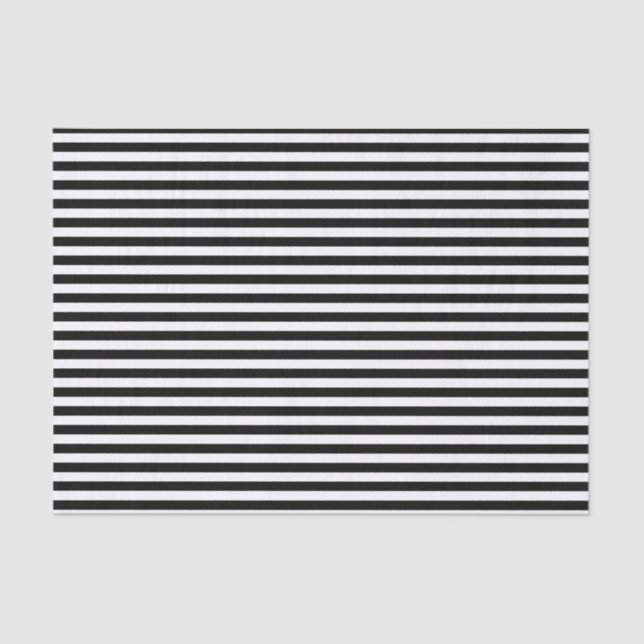 Black and White Stripes Tissue Paper (Front)