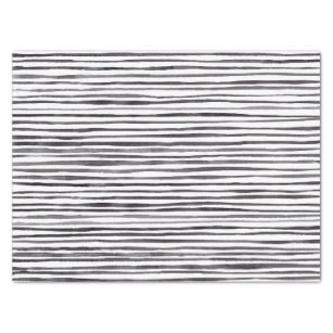 Black and White Stripes Watercolor Tissue Paper