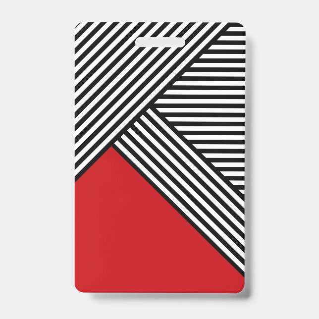 Black and white stripes with red triangle ID badge (Front)