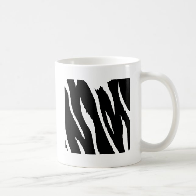 Black and White Strips Coffee Mug (Right)
