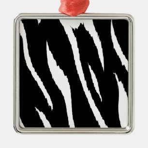 Black and White Strips Metal Tree Decoration