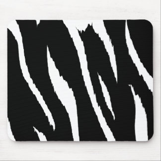 Black and White Strips Mouse Pad