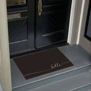 Black and White Stylish Glam Signature Doormat