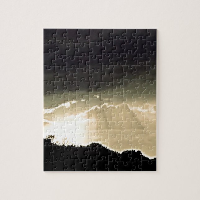 Black and White Sunset Jigsaw Puzzle (Vertical)