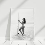 Black and White Surfer Girl on the Beach Poster<br><div class="desc">Capture the free-spirited essence of surf culture with this Black and White Surfer Girl on the Beach Poster. Featuring a stunning monochrome illustration or photograph of a confident surfer girl standing by the ocean, this artwork exudes a sense of adventure, freedom, and connection to the waves. The minimalist black-and-white aesthetic...</div>