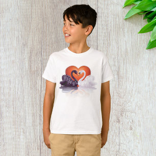 Black And White Swans Boys T-Shirt