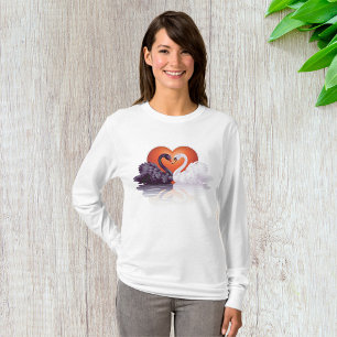 Black And White Swans Womens Long-Sleeve T-Shirt