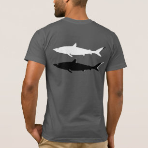 black and white swimming sharks T-Shirt