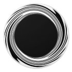 Black and White Swirl Accent Knob
