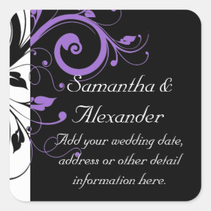 Black and White Swirl Accent Stickers