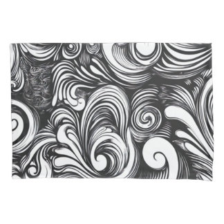 Black And White Swirl Pattern Pillowcase