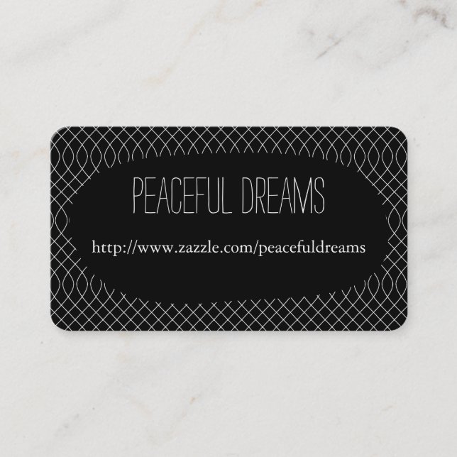 Black and White Swirls Business Card (Front)