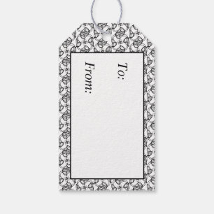 Black and White Swirls Gift Tags