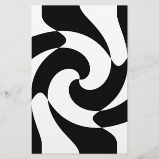 Black And White Swirls Stationery