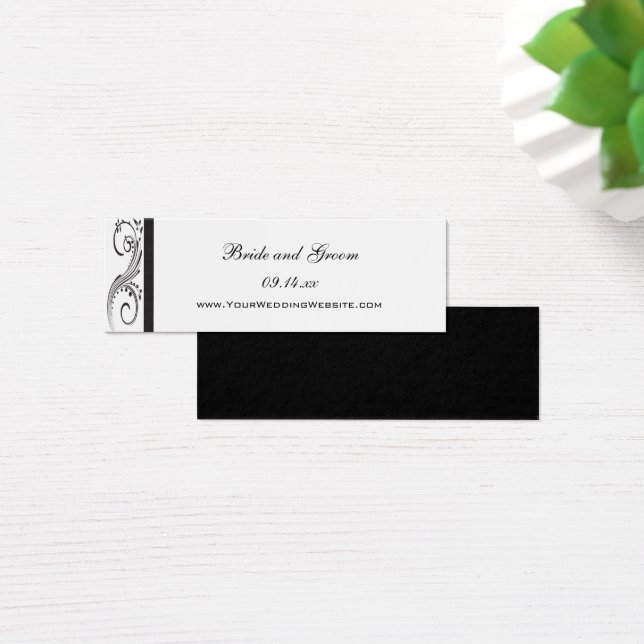 Black and White Swirls Wedding Website (Desk)