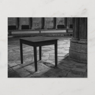 Black And White Table Photograph Postcard