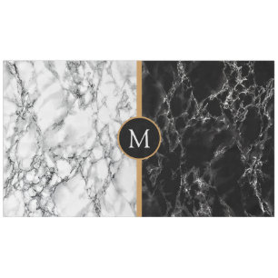 Black and White Tablecloth Monogram Your Letter