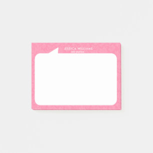 Black and white talk bubble Custom Name Post-it Notes