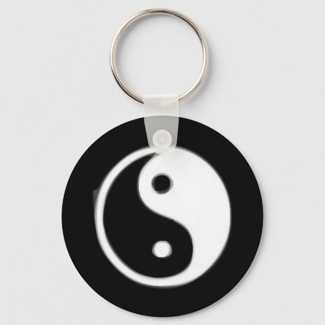 Black  and white Taojitu Key Ring (Front)