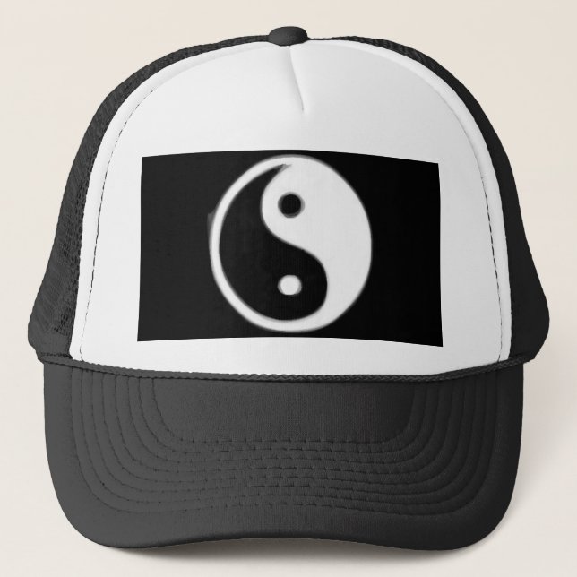 Black  and white Taojitu Trucker Hat (Front)