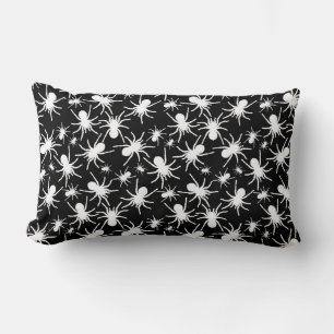Black and White Tarantula Spider Pattern Lumbar Cushion