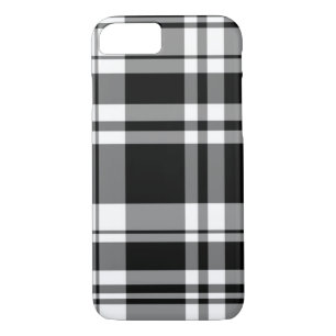 Black and white tartan plaid Case-Mate iPhone case