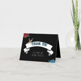 Black and White Tattoo Old School Invitation