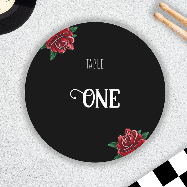 Black and White Tattoo Old School Invitation Classic Round Sticker (Black and White Tattoo Old School Invitation Classic Round Sticker)