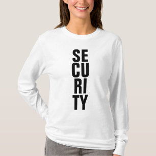 Black And White Template Custom Womens Security T-Shirt