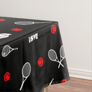 🎾black and white tennis🎾 tablecloth