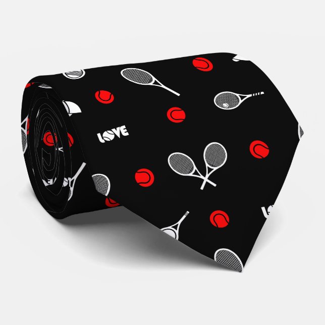 🎾black and white tennis🎾 tie (Rolled)