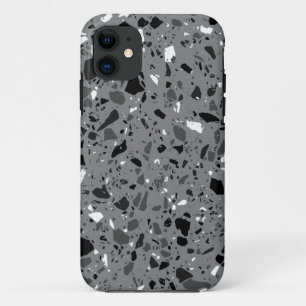 black and white terrazzo design Case-Mate iPhone case