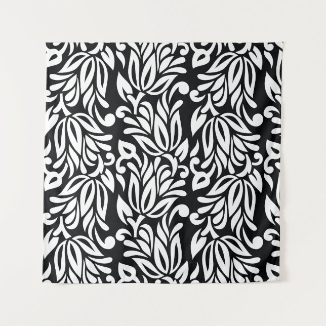 Black and white textile. tapestry (Front)