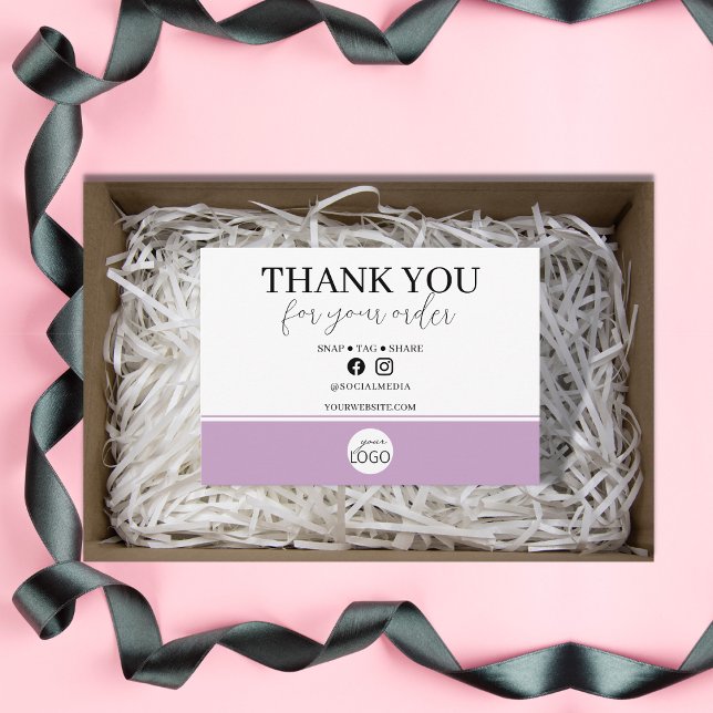 Black and White Thank You Business Logo Package En Enclosure Card (Creator Uploaded)